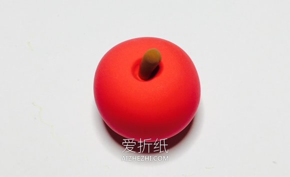 怎么做粘土红苹果的方法图解教程- www.aizhezhi.com