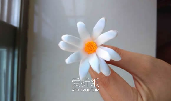 怎么做缎带烧花玛格丽特的方法教程- www.aizhezhi.com