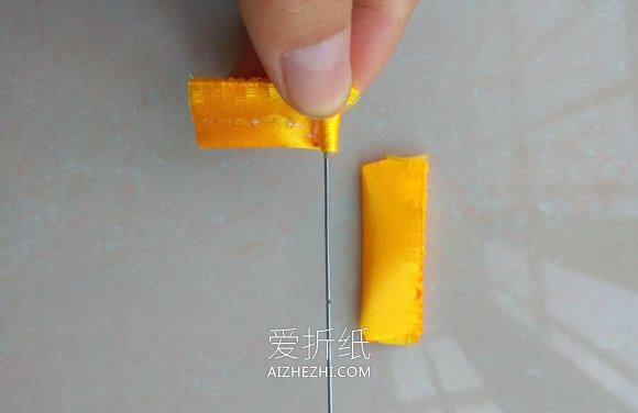 怎么做缎带烧花玛格丽特的方法教程- www.aizhezhi.com