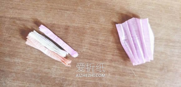 怎么做皱纹纸花的最简单方法图解- www.aizhezhi.com