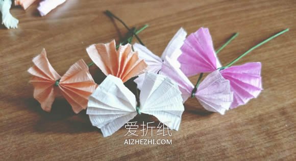 怎么做皱纹纸花的最简单方法图解- www.aizhezhi.com