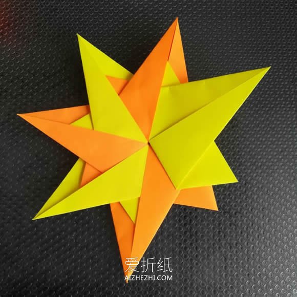 怎么折纸八个角的星星的折法图解步骤- www.aizhezhi.com