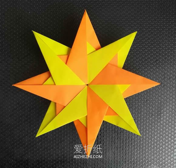 怎么折纸八个角的星星的折法图解步骤- www.aizhezhi.com