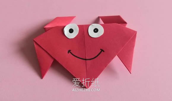 怎么简单折纸红色螃蟹的折法图解- www.aizhezhi.com