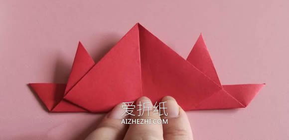 怎么简单折纸红色螃蟹的折法图解- www.aizhezhi.com