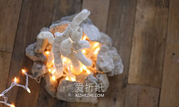 怎么用蕾丝做篝火装饰的方法教程- www.aizhezhi.com