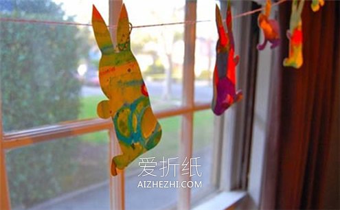 怎么做复活节水彩兔子装饰的方法教程- www.aizhezhi.com