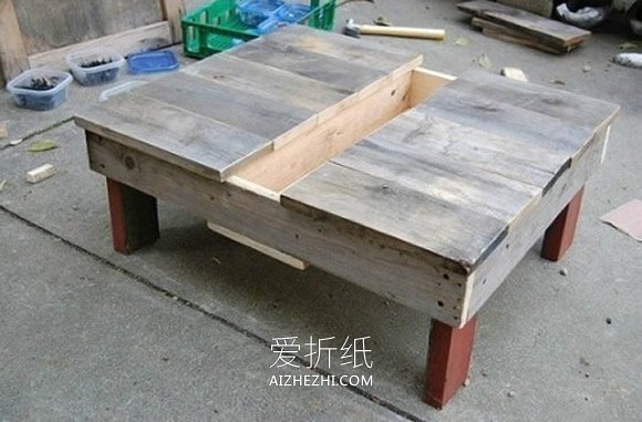 怎么用木板做桌形多肉花架的方法教程- www.aizhezhi.com