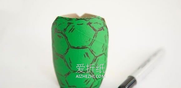 怎么用卷纸芯做忍者神龟手偶的方法教程- www.aizhezhi.com