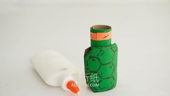 怎么用卷纸芯做忍者神龟手偶的方法教程- www.aizhezhi.com