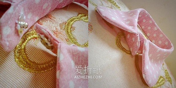 怎么改造旧衬衫做猫咪领子的方法图解- www.aizhezhi.com