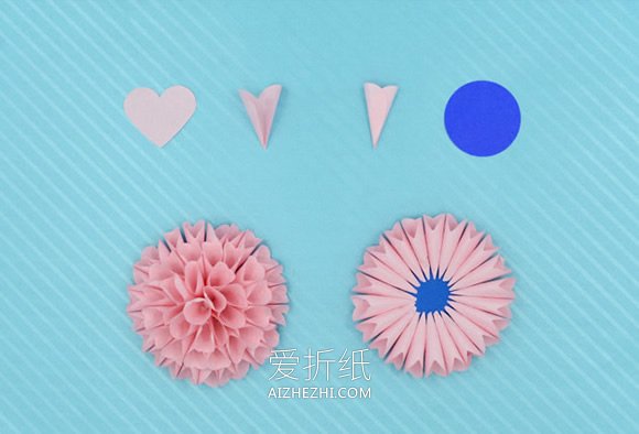 怎么用卡纸做立体纸花装饰画的方法图解- www.aizhezhi.com