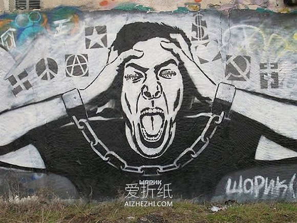怎么做创意街头涂鸦的作品图片- www.aizhezhi.com