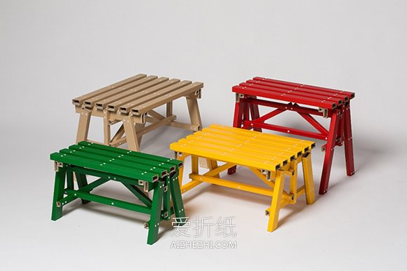 怎么用硬纸板做桌凳的作品图片- www.aizhezhi.com