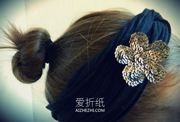 怎么用亮片做花朵胸针饰品的方法图解- www.aizhezhi.com
