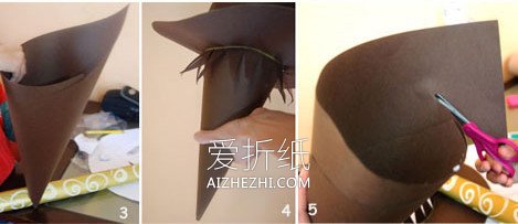怎么用卡纸做万圣节女巫帽的方法图解- www.aizhezhi.com