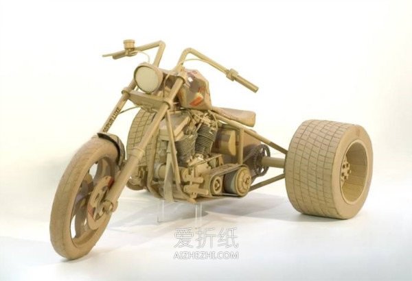 怎么用瓦楞纸板做各种车类模型的作品图片- www.aizhezhi.com