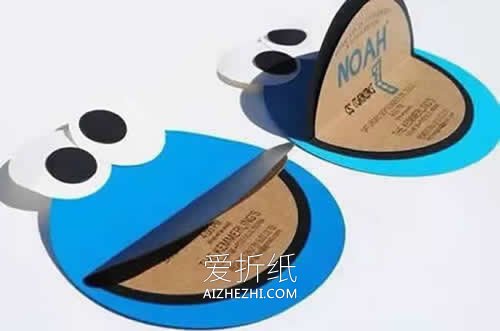 怎么用卡纸做大嘴怪的方法图解- www.aizhezhi.com