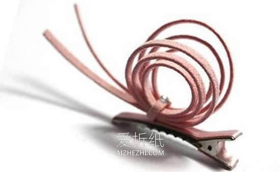 怎么用羊皮绒做创意蜗牛发卡的方法图解- www.aizhezhi.com