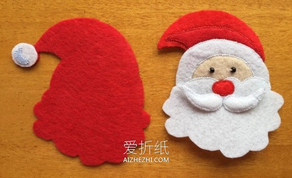 怎么用不织布做圣诞花环的方法图解- www.aizhezhi.com