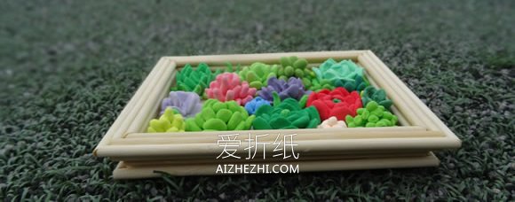 怎么用一次性筷子做粘土画摆件的方法图解- www.aizhezhi.com