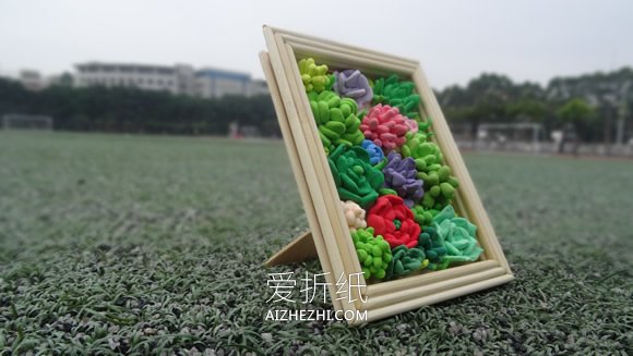 怎么用一次性筷子做粘土画摆件的方法图解- www.aizhezhi.com