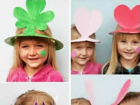 怎么用纸盘做儿童帽子头饰的方法图解