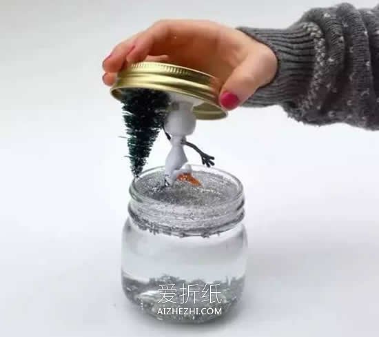 怎么用密封罐做圣诞礼物摆件的方法图解- www.aizhezhi.com
