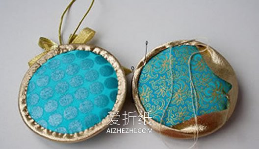 怎么用不织布做圆形挂饰的方法图解- www.aizhezhi.com