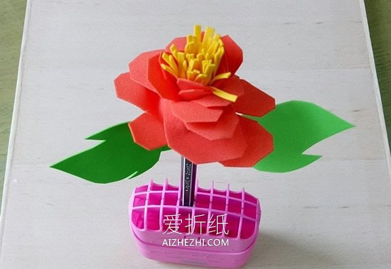 怎么用海绵纸做手工花的方法图解- www.aizhezhi.com