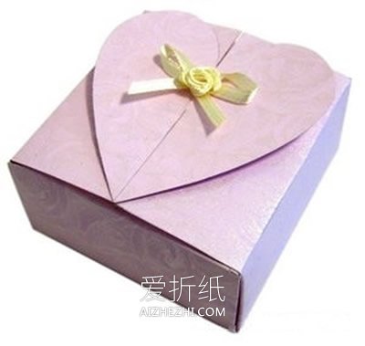 怎么用卡纸做情人节礼品盒的方法图解- www.aizhezhi.com