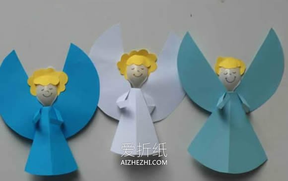 怎么用一次性勺子和卡纸做圣诞天使的方法图解- www.aizhezhi.com