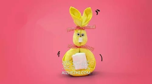 怎么用毛巾做兔子玩偶的方法图解- www.aizhezhi.com