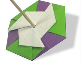 怎么折纸陀螺玩具的折法图解教程