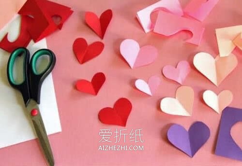 怎么用卡纸做教师节爱心花束卡片的方法图解- www.aizhezhi.com