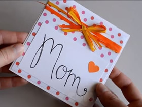 怎么用卡纸做简约可爱母亲节卡片的方法图解