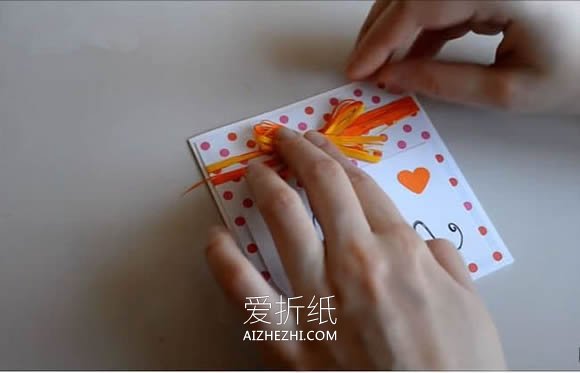 怎么用卡纸做简约可爱母亲节卡片的方法图解- www.aizhezhi.com