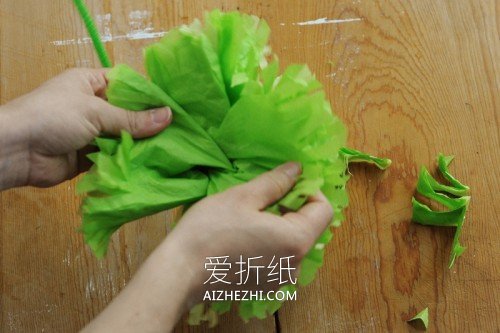 怎么用皱纹纸做纸花的方法图解- www.aizhezhi.com