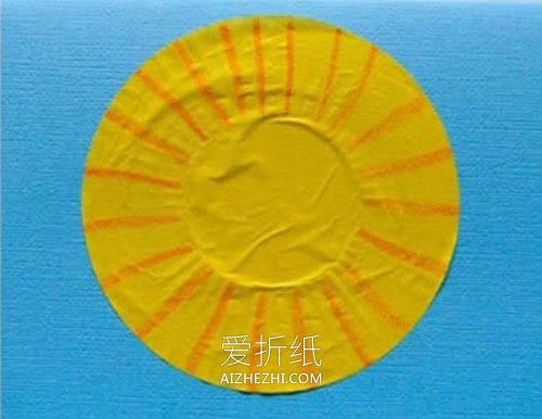 怎么用蛋糕纸做母亲节太阳卡片的方法图解- www.aizhezhi.com