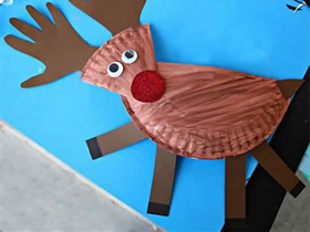怎么用纸盘做圣诞麋鹿的方法图解