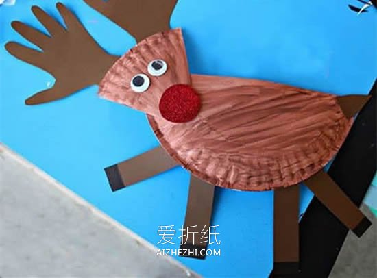 怎么用纸盘做圣诞麋鹿的方法图解- www.aizhezhi.com