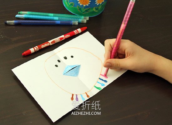 怎么用卡纸做父亲节立体怪物卡片的方法图解- www.aizhezhi.com
