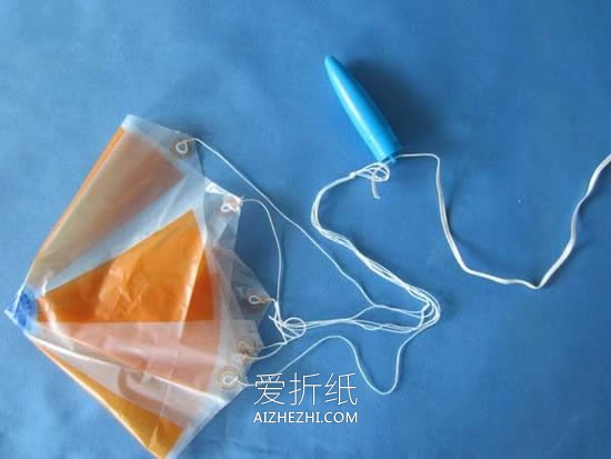 怎么用塑料袋做降落伞玩具的方法图解- www.aizhezhi.com