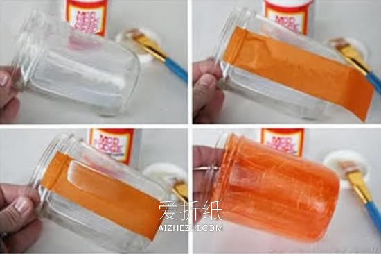 怎么用玻璃瓶做万圣节南瓜灯的方法图解- www.aizhezhi.com