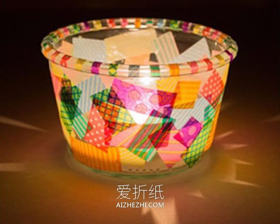 怎么用胶带纸做多彩灯笼的方法图解- www.aizhezhi.com