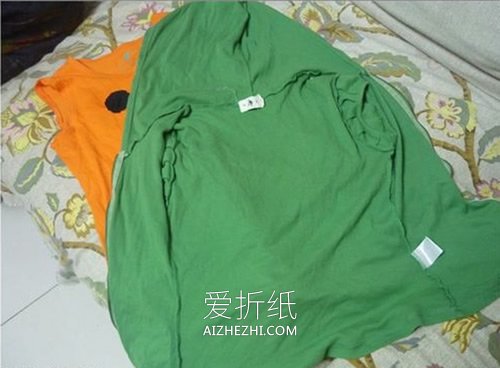 怎么用旧衣服做万圣节南瓜怪物服装的方法图解- www.aizhezhi.com