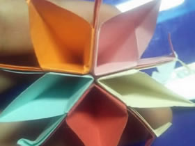 怎么简单折纸五瓣花的折法图解