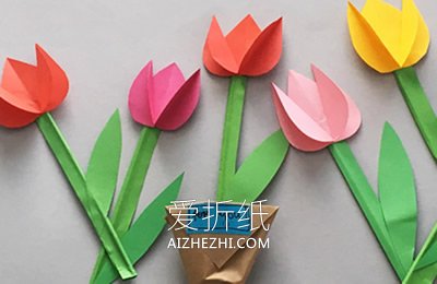 怎么用卡纸简单做康乃馨的方法图解- www.aizhezhi.com