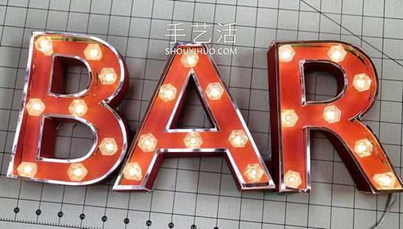 简单自制酒吧字母灯饰的方法图解教程- www.aizhezhi.com