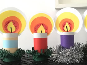 怎么简单做圣诞节蜡烛装饰的方法图解